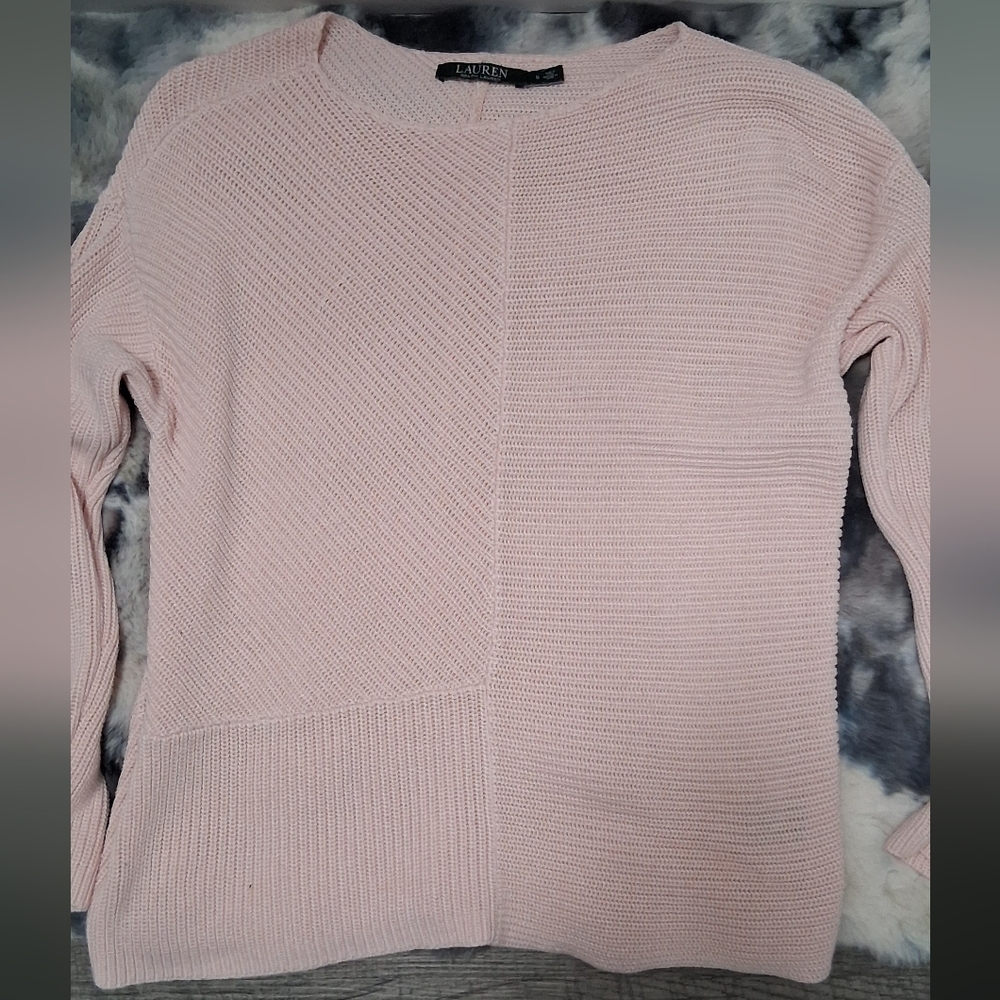 Ralph Lauren Women's Vintage Pink Round Neck Pullover Sweater Size Small - Picture 3 of 16